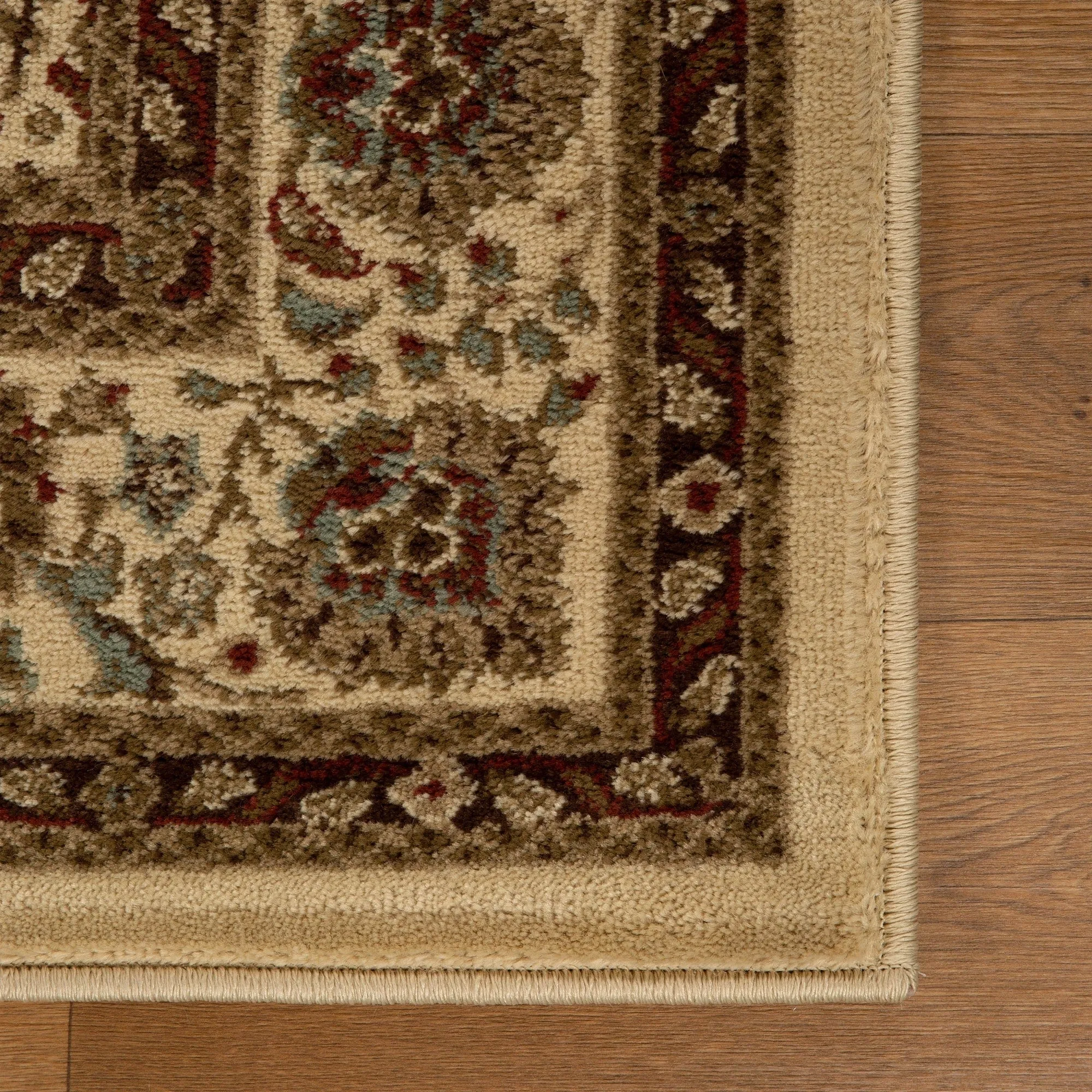 Superior Traditional Oriental Floral Power-Loomed Indoor Area Rug