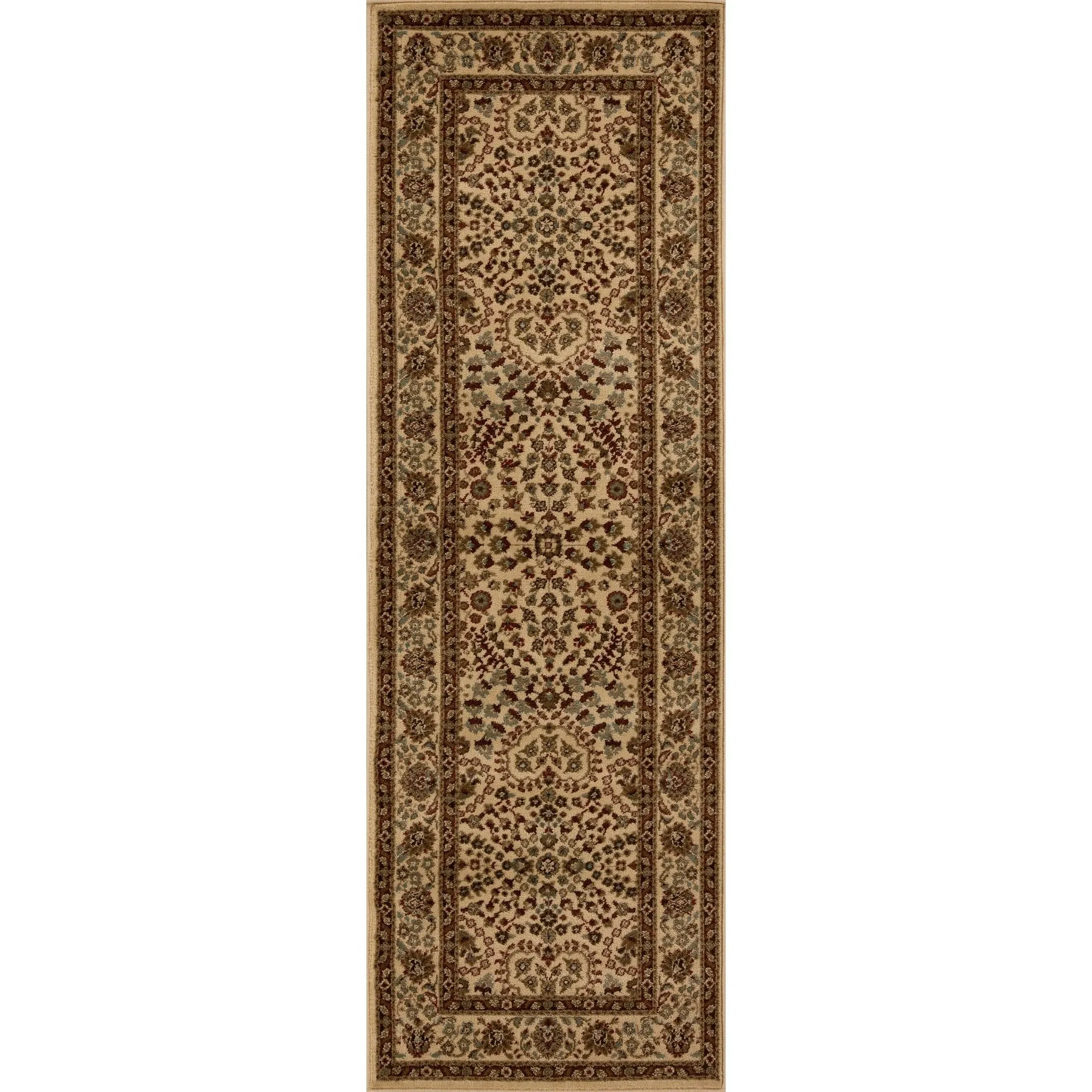 Superior Traditional Oriental Floral Power-Loomed Indoor Area Rug