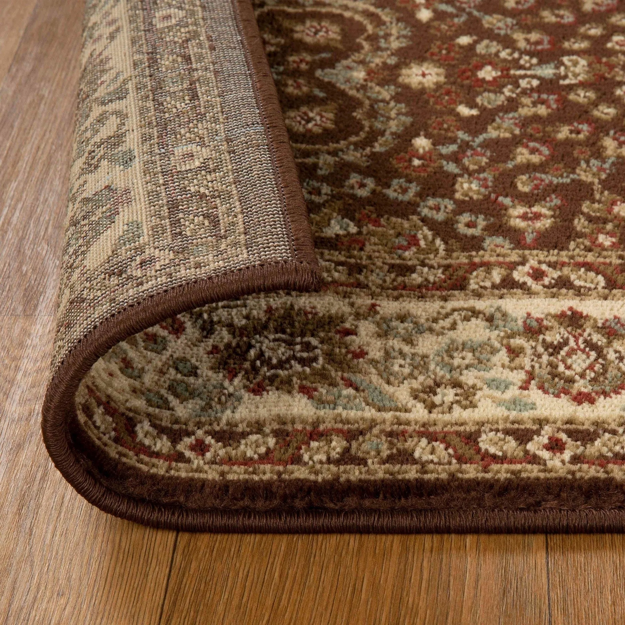 Superior Traditional Oriental Floral Power-Loomed Indoor Area Rug