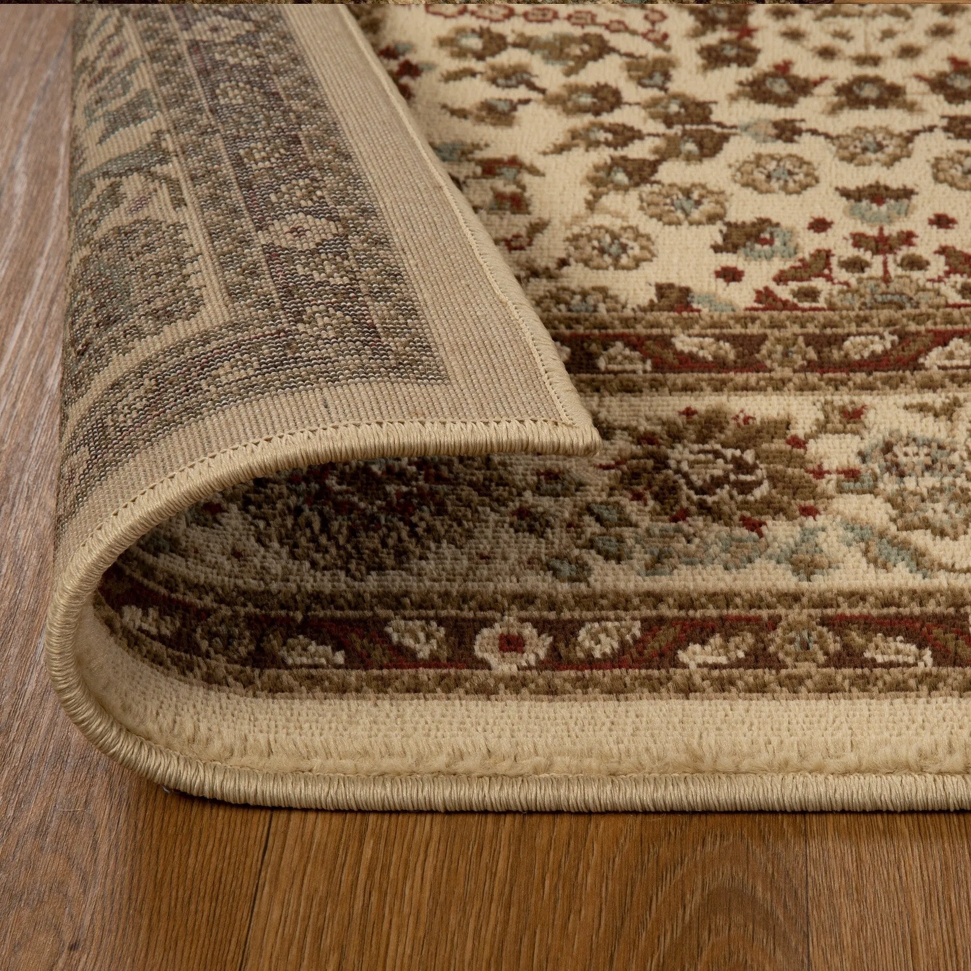 Superior Traditional Oriental Floral Power-Loomed Indoor Area Rug