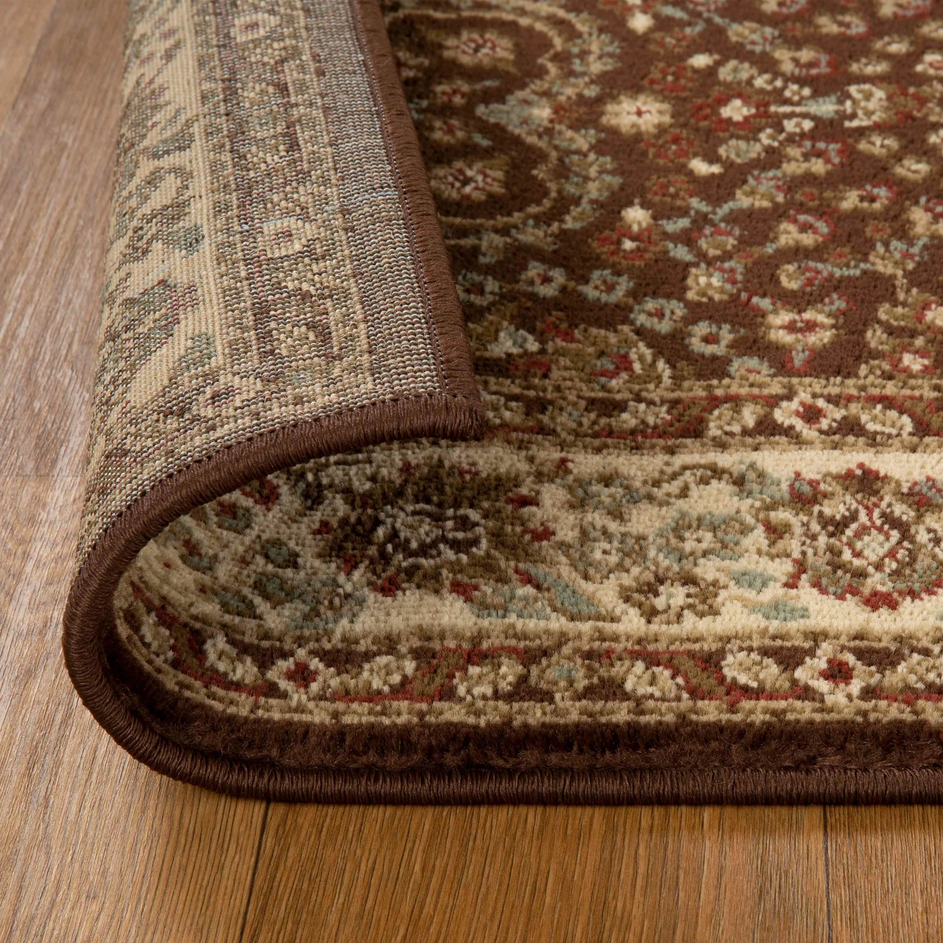 Superior Traditional Oriental Floral Power-Loomed Indoor Area Rug