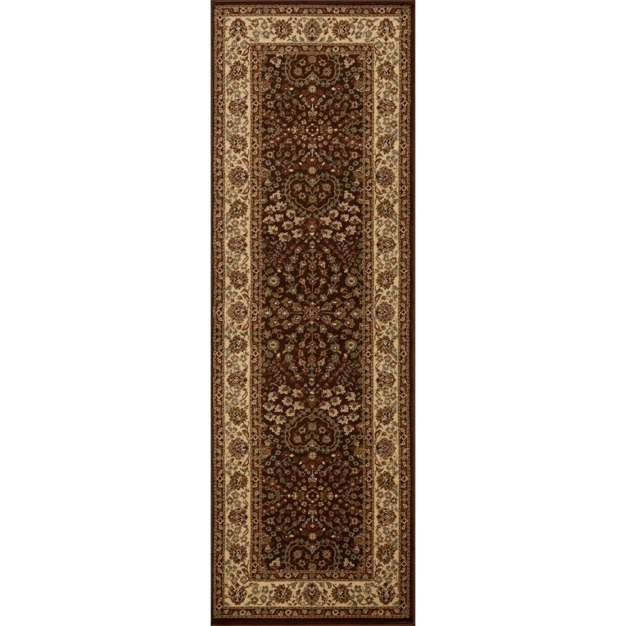 Superior Traditional Oriental Floral Power-Loomed Indoor Area Rug