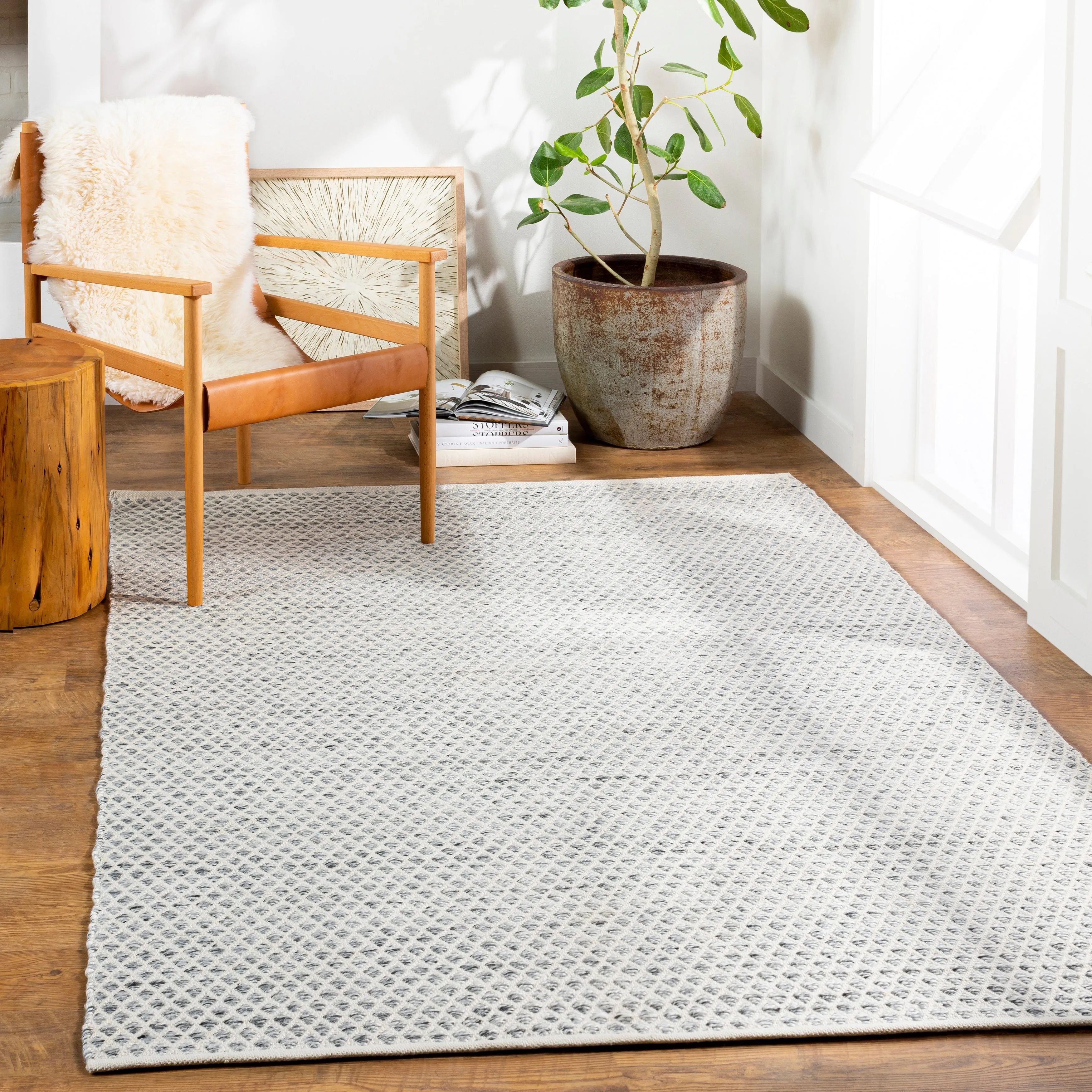 Surya Betsie Handmade Indoor / Outdoor Nordic Trellis Area Rug