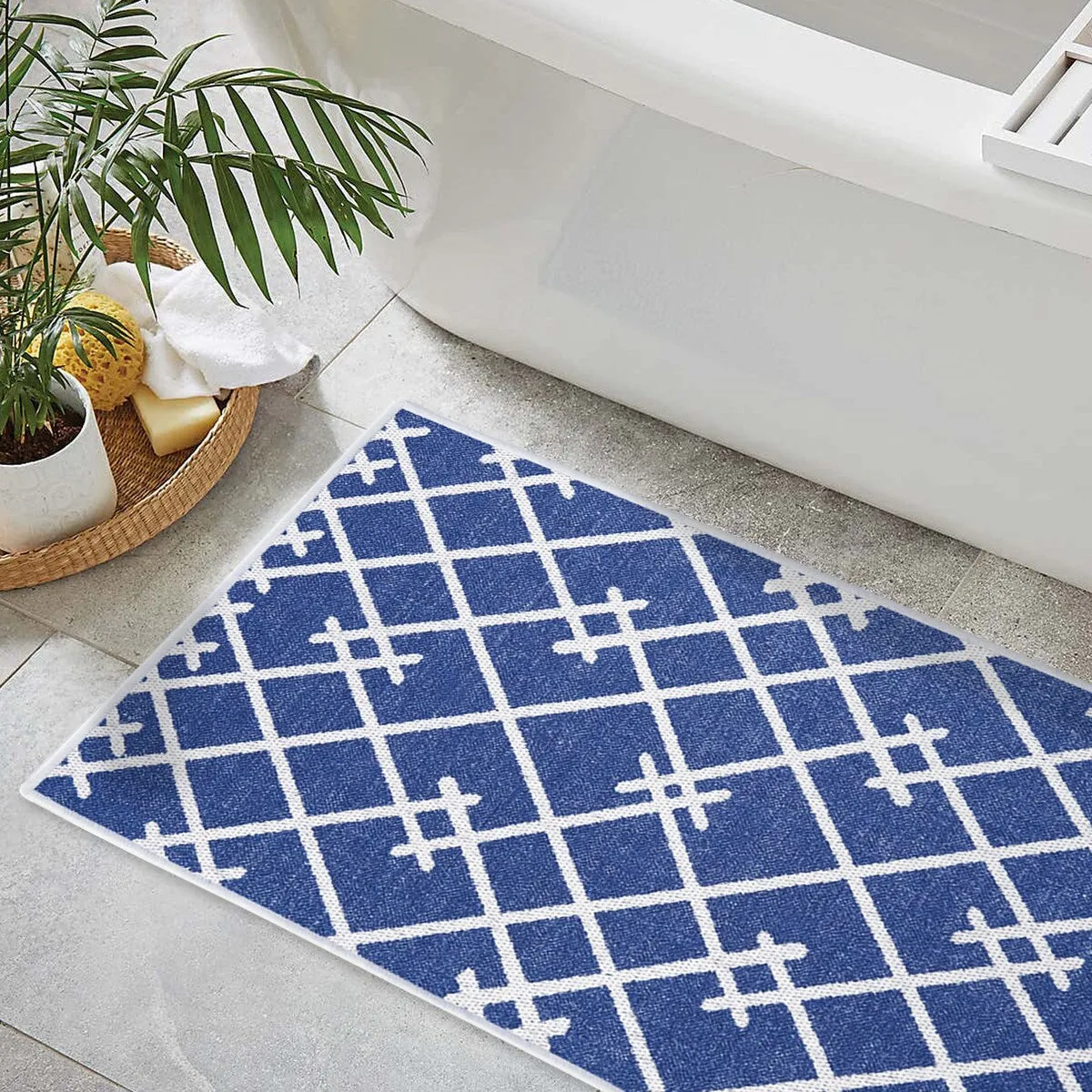 SussexHome Non-Skid Ultra-Thin Area Rugs for Laundry Room. Entryway. Bathroom and Kitchen - Washable Multipurpose Floor Mat