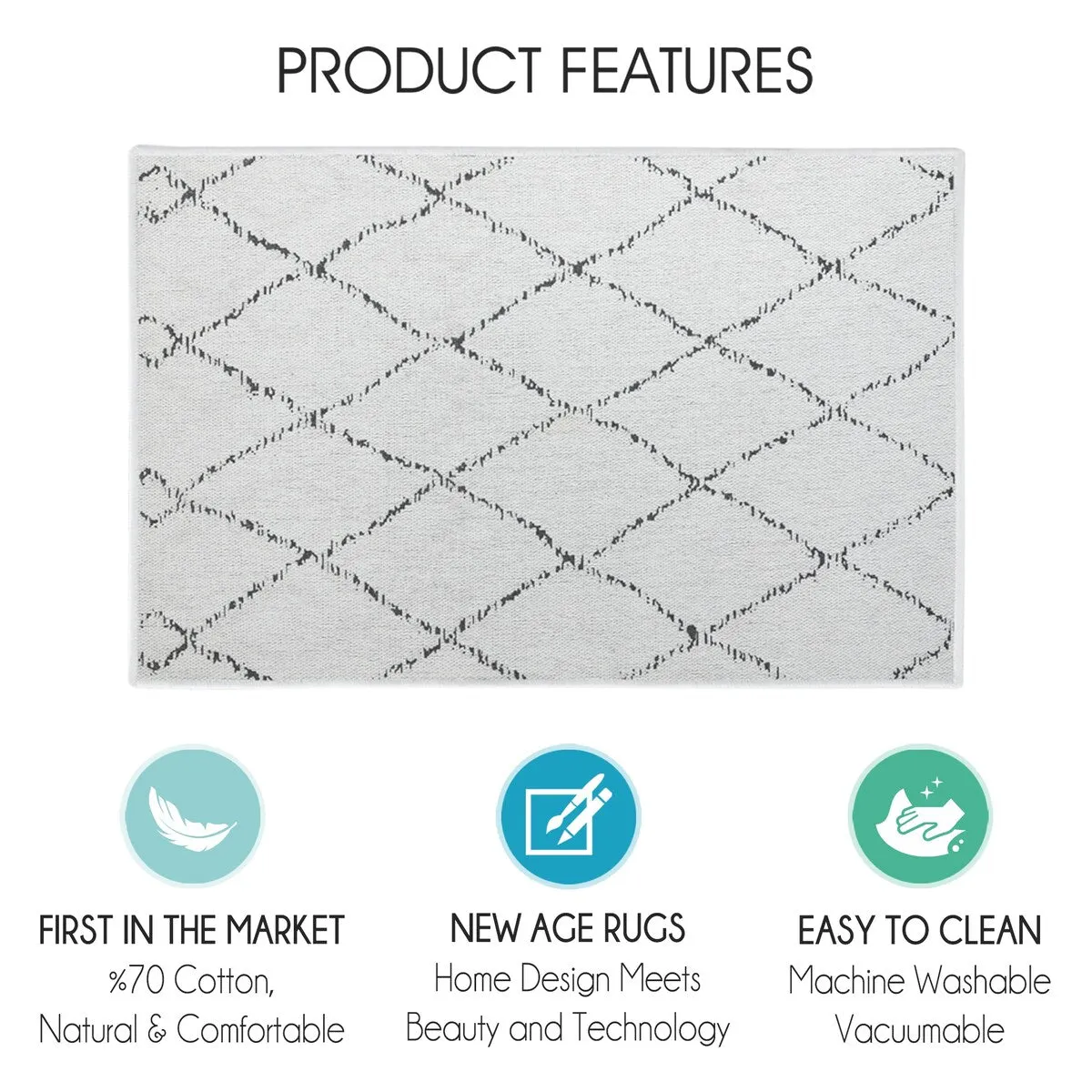 SussexHome Non-Skid Ultra-Thin Area Rugs for Laundry Room. Entryway. Bathroom and Kitchen - Washable Multipurpose Floor Mat