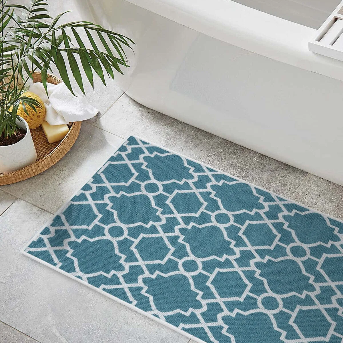 SussexHome Non-Skid Ultra-Thin Area Rugs for Laundry Room. Entryway. Bathroom and Kitchen - Washable Multipurpose Floor Mat