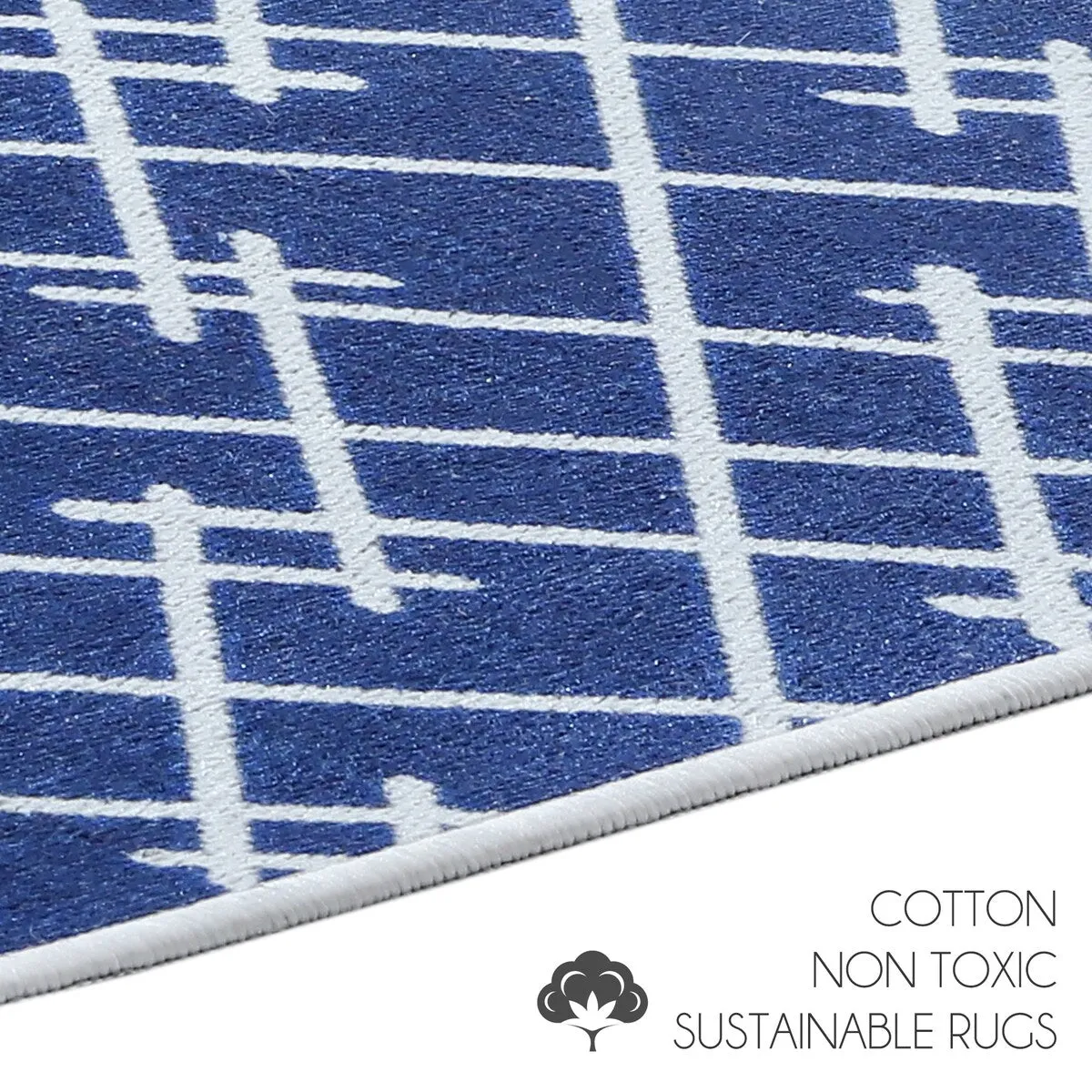 SussexHome Non-Skid Ultra-Thin Area Rugs for Laundry Room. Entryway. Bathroom and Kitchen - Washable Multipurpose Floor Mat