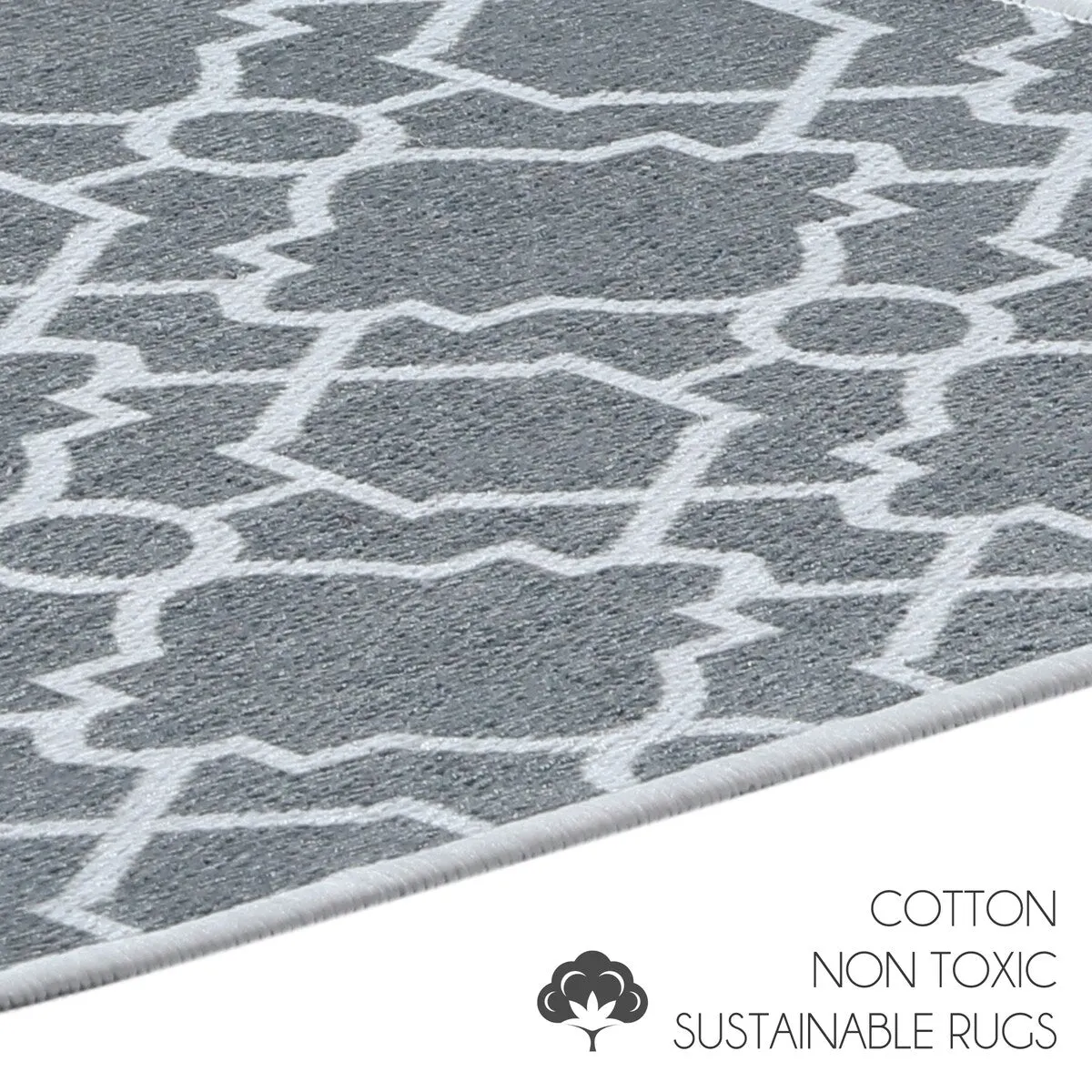 SussexHome Non-Skid Ultra-Thin Area Rugs for Laundry Room. Entryway. Bathroom and Kitchen - Washable Multipurpose Floor Mat
