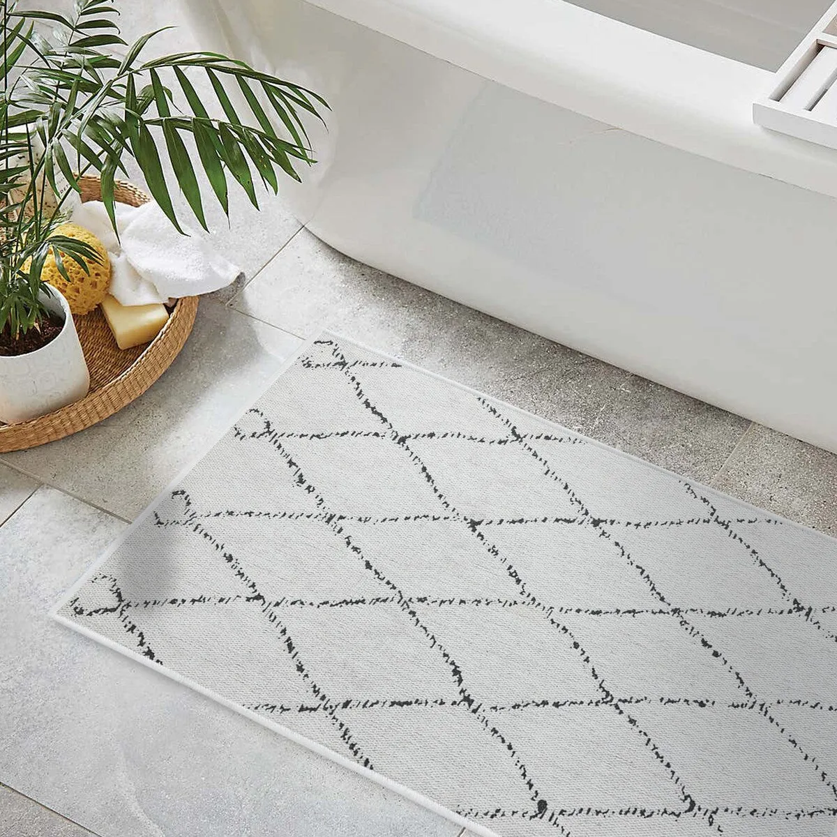 SussexHome Non-Skid Ultra-Thin Area Rugs for Laundry Room. Entryway. Bathroom and Kitchen - Washable Multipurpose Floor Mat
