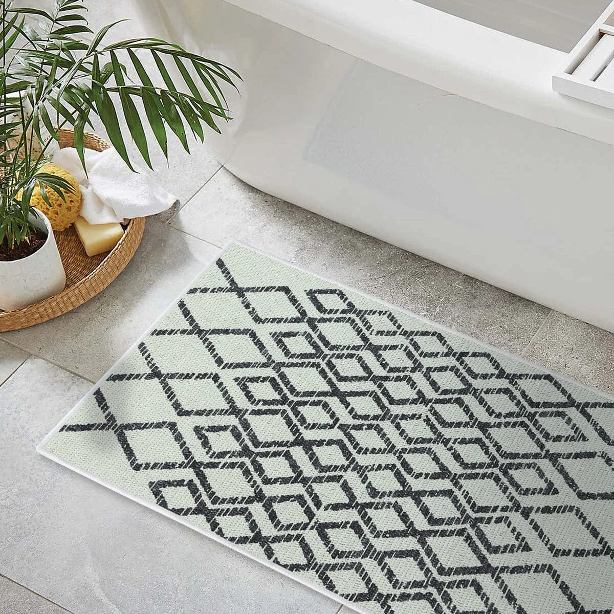 SussexHome Non-Skid Ultra-Thin Area Rugs for Laundry Room. Entryway. Bathroom and Kitchen - Washable Multipurpose Floor Mat