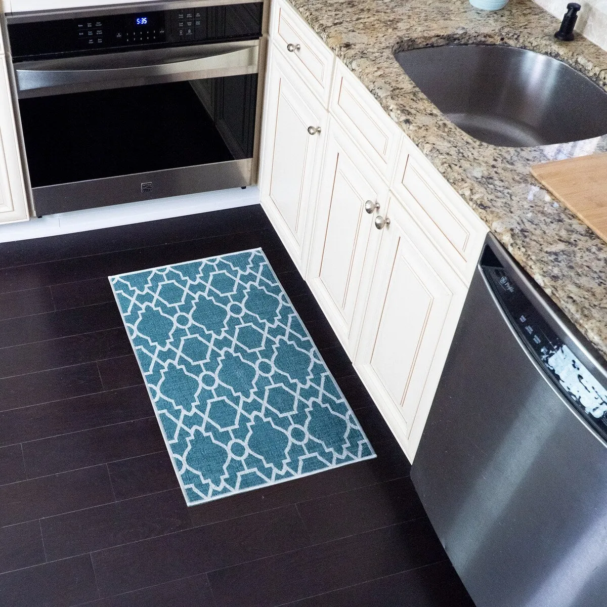 SussexHome Non-Skid Ultra-Thin Area Rugs for Laundry Room. Entryway. Bathroom and Kitchen - Washable Multipurpose Floor Mat