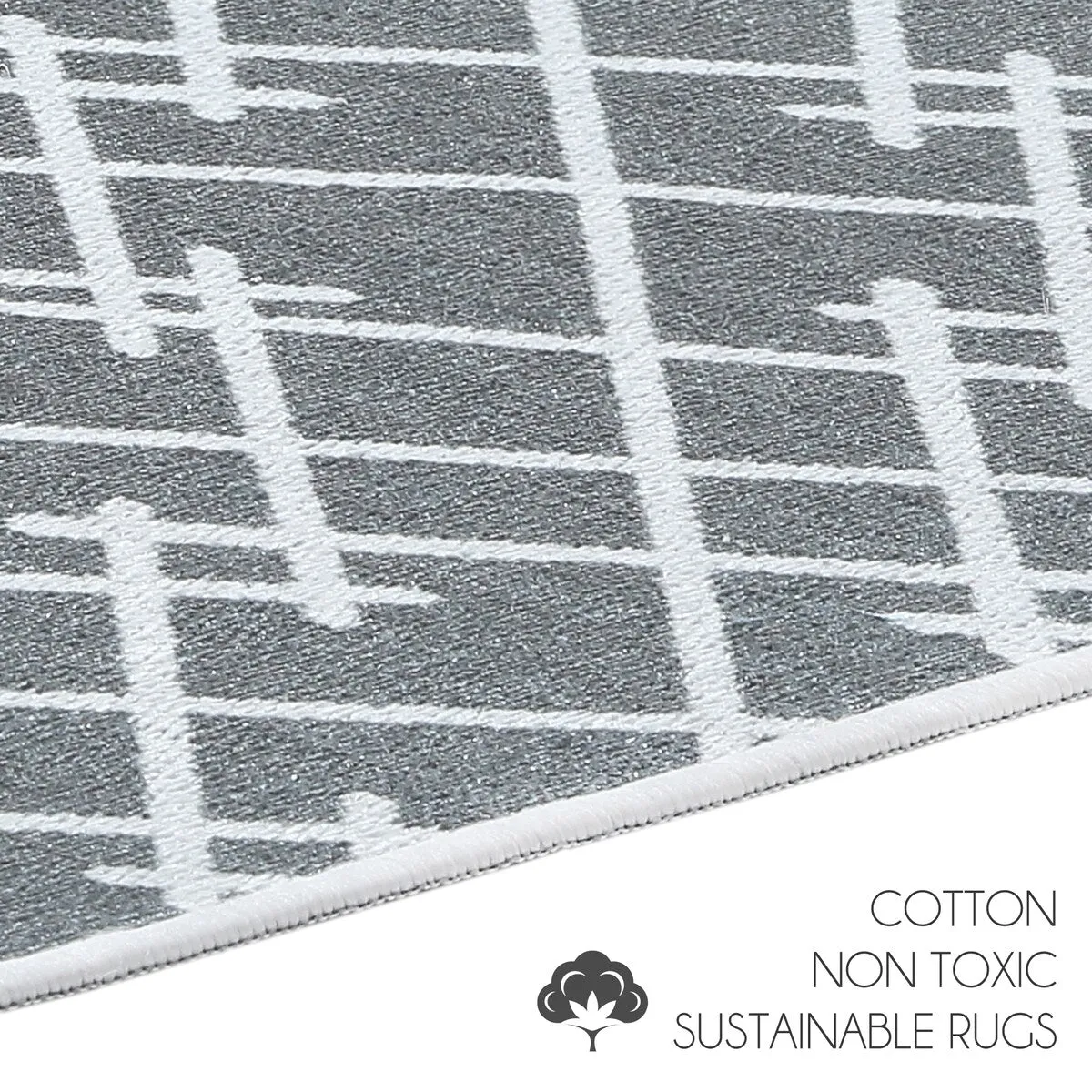 SussexHome Non-Skid Ultra-Thin Area Rugs for Laundry Room. Entryway. Bathroom and Kitchen - Washable Multipurpose Floor Mat