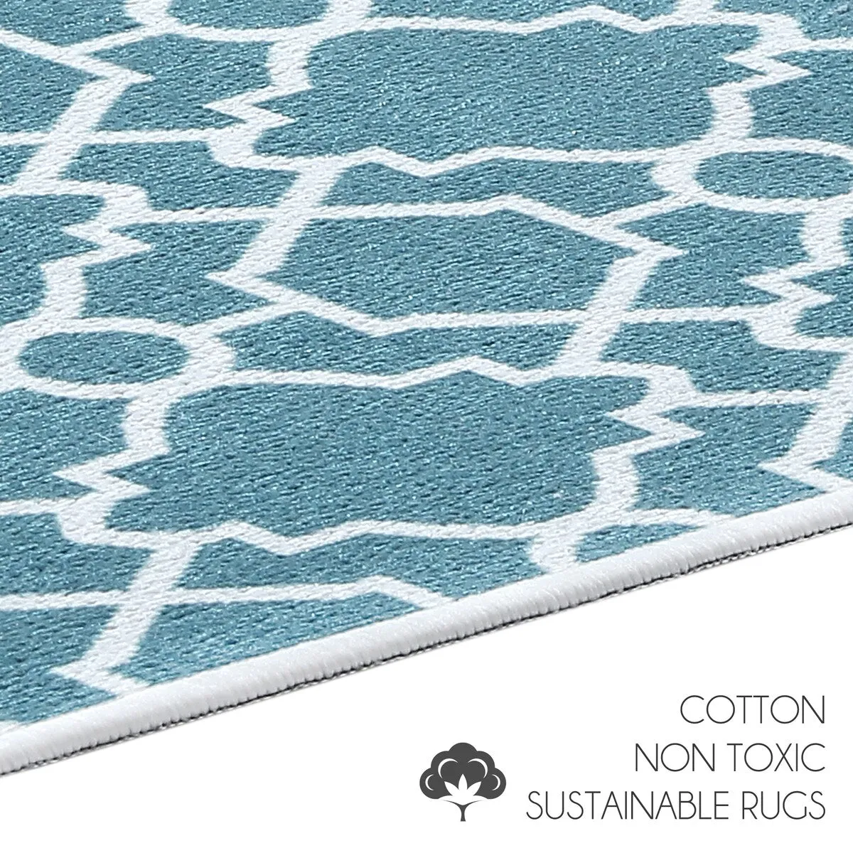 SussexHome Non-Skid Ultra-Thin Area Rugs for Laundry Room. Entryway. Bathroom and Kitchen - Washable Multipurpose Floor Mat