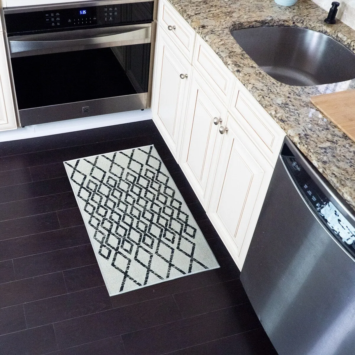 SussexHome Non-Skid Ultra-Thin Area Rugs for Laundry Room. Entryway. Bathroom and Kitchen - Washable Multipurpose Floor Mat