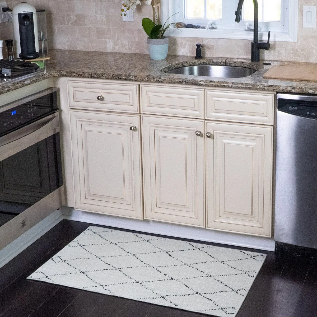 SussexHome Non-Skid Ultra-Thin Area Rugs for Laundry Room. Entryway. Bathroom and Kitchen - Washable Multipurpose Floor Mat