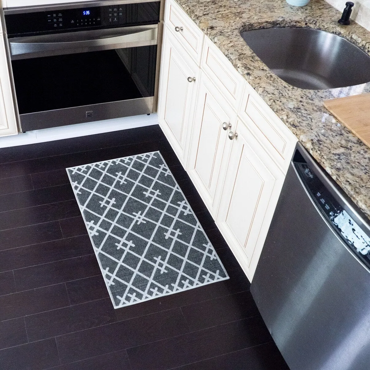 SussexHome Non-Skid Ultra-Thin Area Rugs for Laundry Room. Entryway. Bathroom and Kitchen - Washable Multipurpose Floor Mat