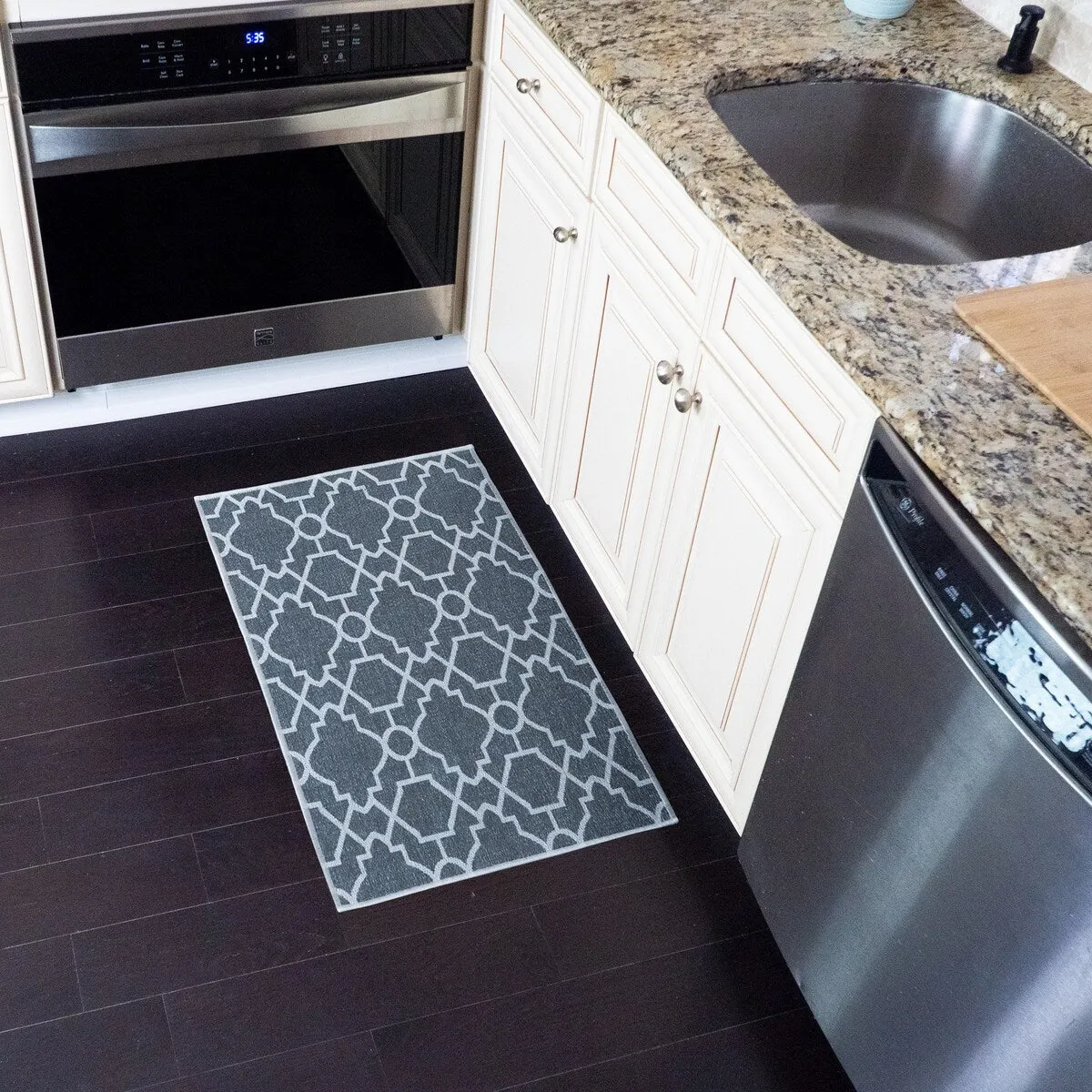 SussexHome Non-Skid Ultra-Thin Area Rugs for Laundry Room. Entryway. Bathroom and Kitchen - Washable Multipurpose Floor Mat