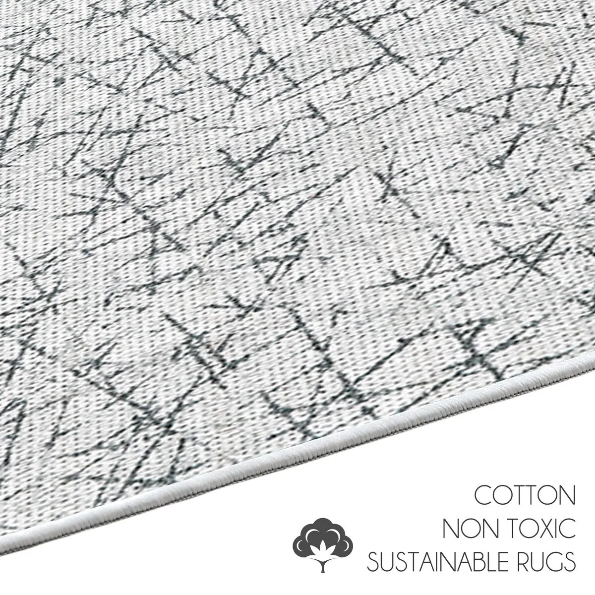 SussexHome Non-Skid Ultra-Thin Area Rugs for Laundry Room. Entryway. Bathroom and Kitchen - Washable Multipurpose Floor Mat