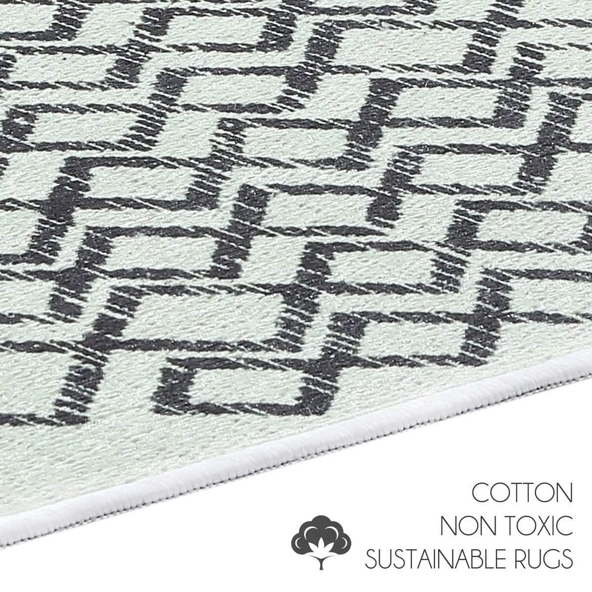 SussexHome Non-Skid Ultra-Thin Area Rugs for Laundry Room. Entryway. Bathroom and Kitchen - Washable Multipurpose Floor Mat