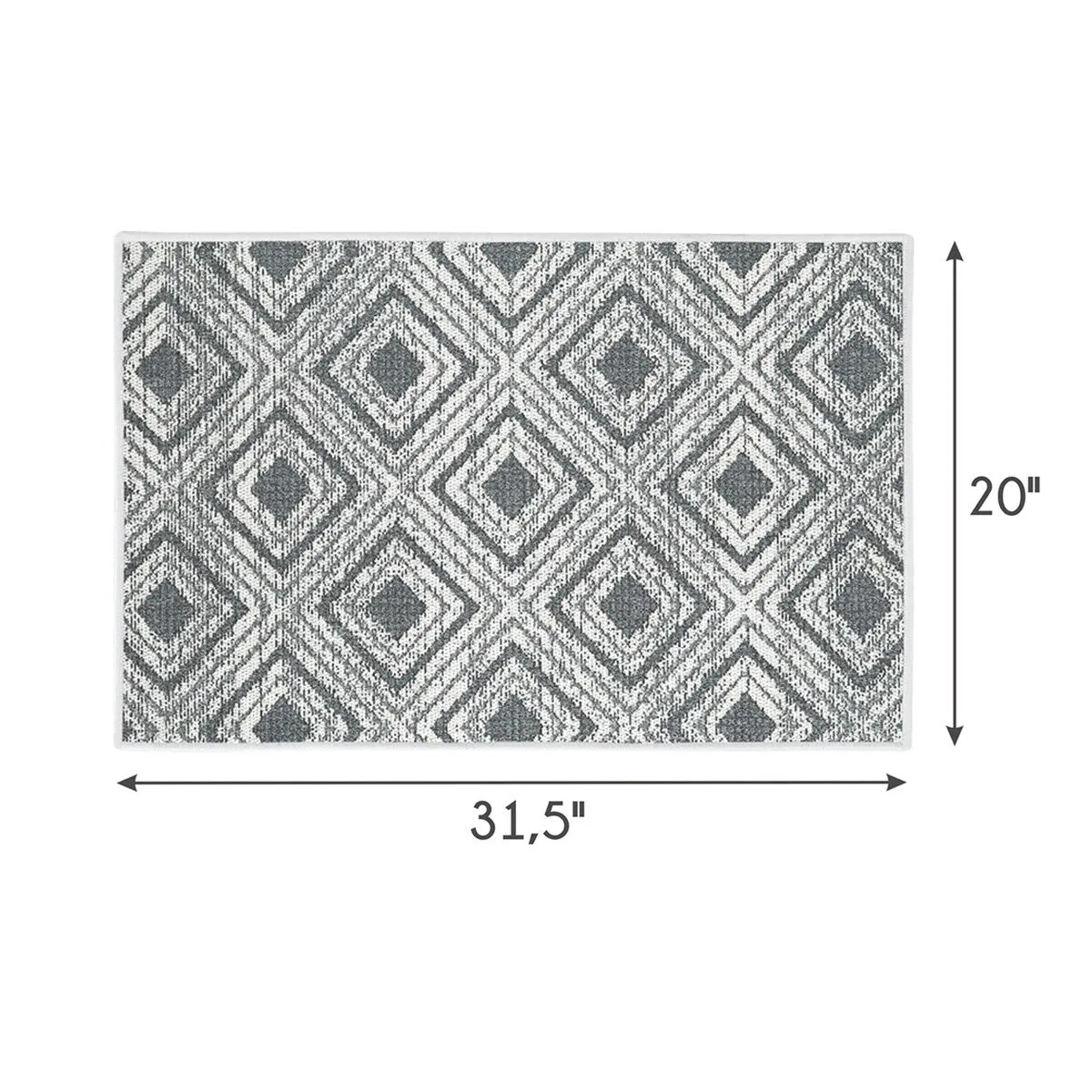 SussexHome Non-Skid Ultra-Thin Area Rugs for Laundry Room. Entryway. Bathroom and Kitchen - Washable Multipurpose Floor Mat