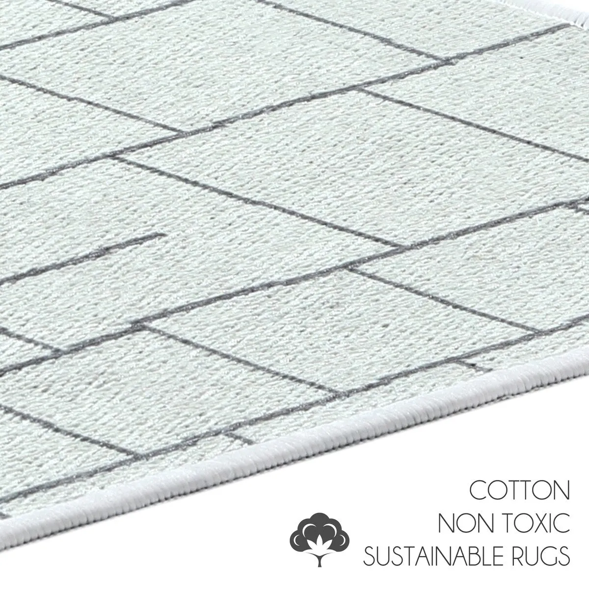 SussexHome Non-Skid Ultra-Thin Area Rugs for Laundry Room. Entryway. Bathroom and Kitchen - Washable Multipurpose Floor Mat