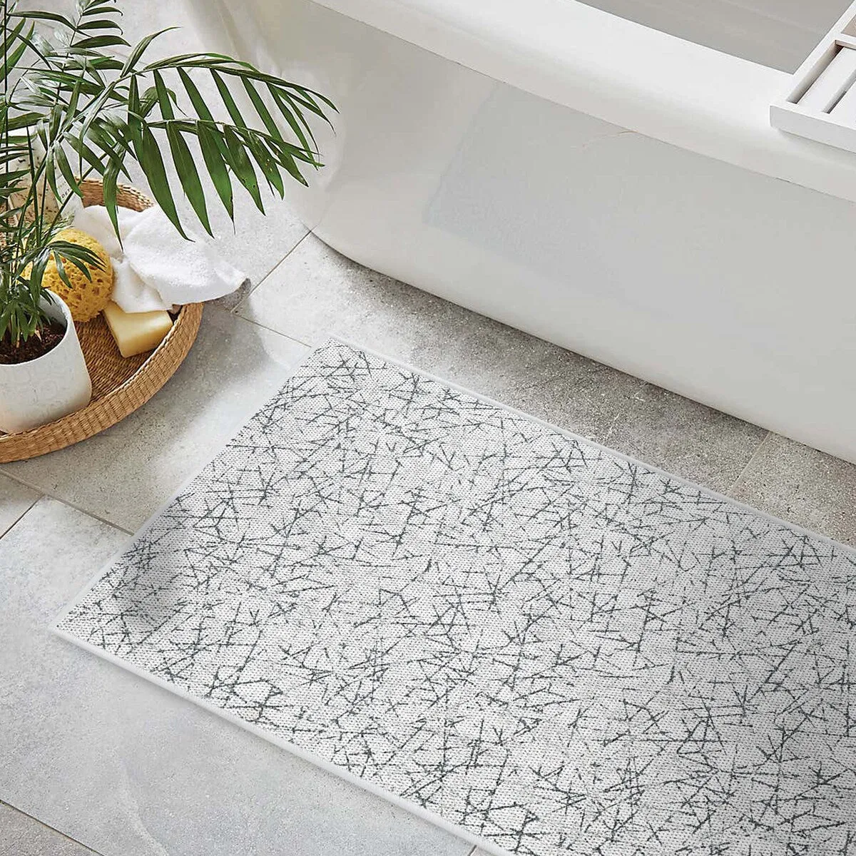 SussexHome Non-Skid Ultra-Thin Area Rugs for Laundry Room. Entryway. Bathroom and Kitchen - Washable Multipurpose Floor Mat