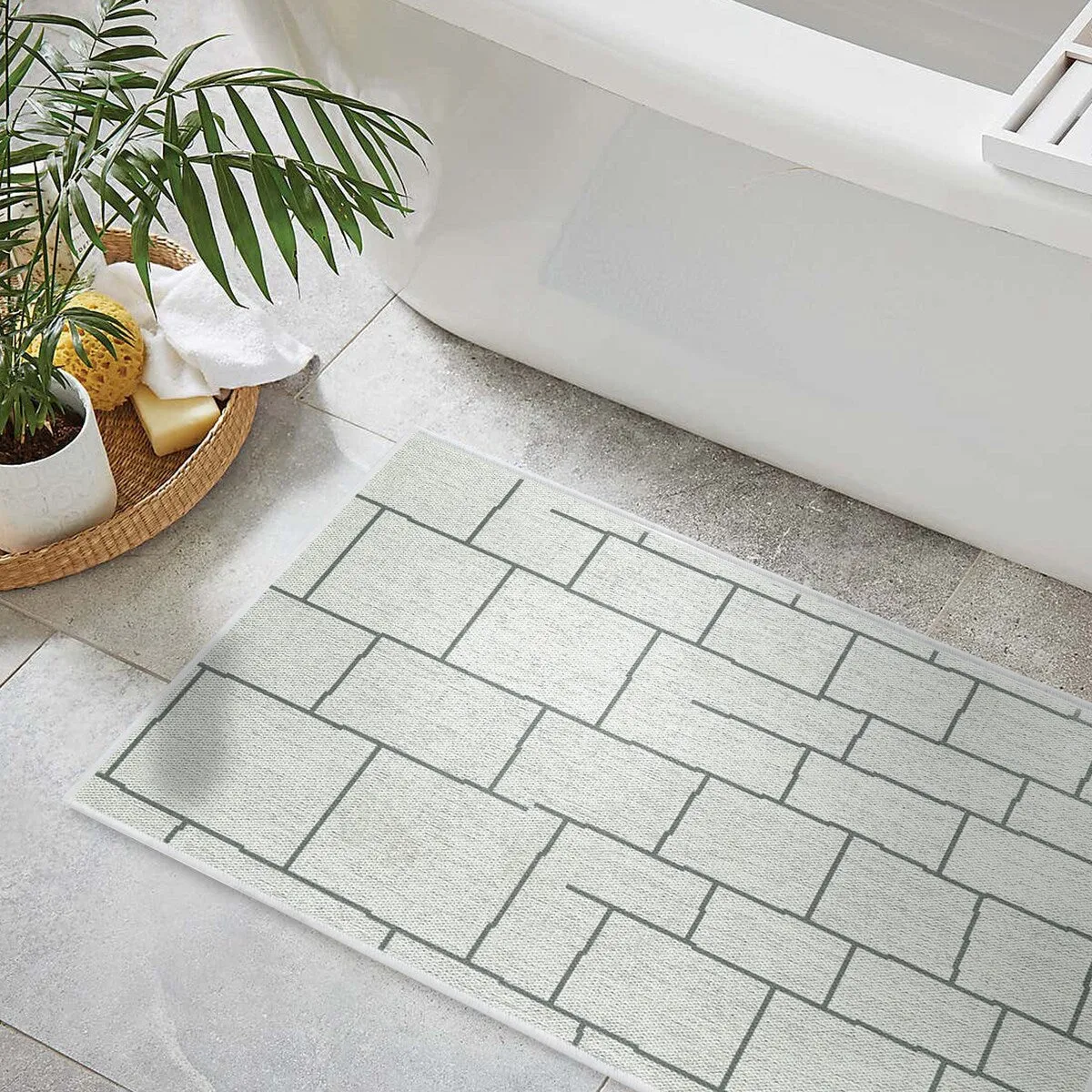 SussexHome Non-Skid Ultra-Thin Area Rugs for Laundry Room. Entryway. Bathroom and Kitchen - Washable Multipurpose Floor Mat