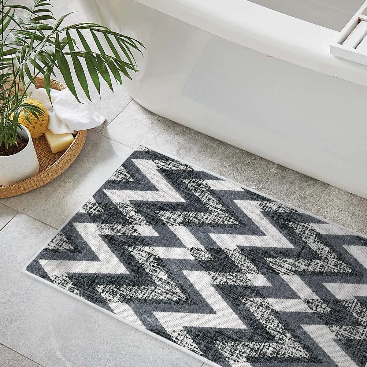 SussexHome Non-Skid Ultra-Thin Area Rugs for Laundry Room. Entryway. Bathroom and Kitchen - Washable Multipurpose Floor Mat