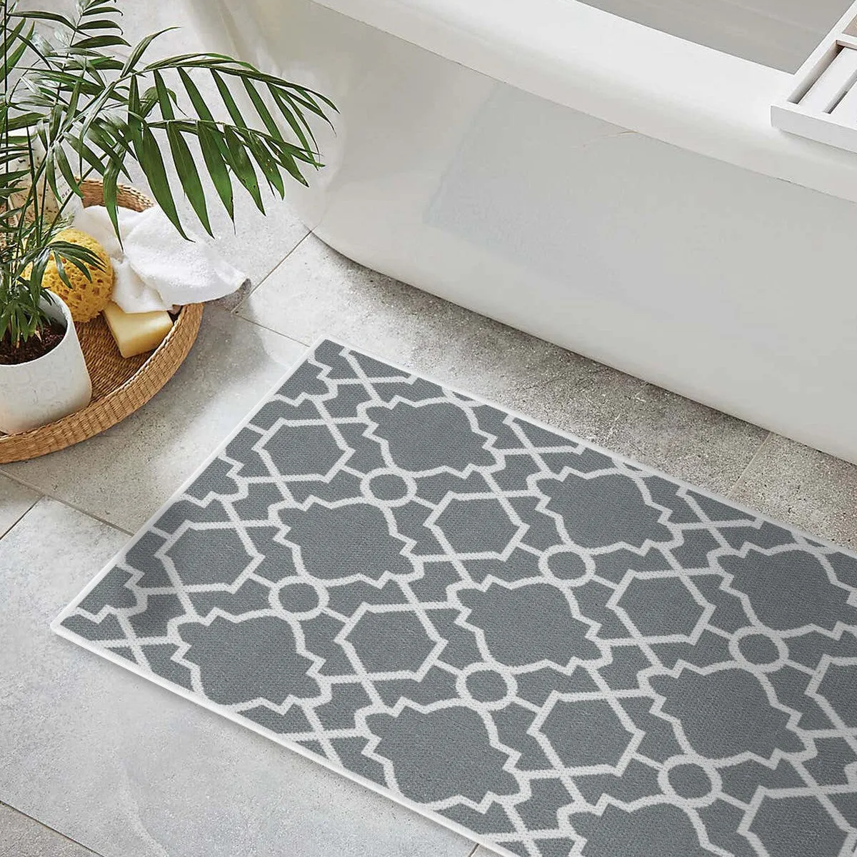 SussexHome Non-Skid Ultra-Thin Area Rugs for Laundry Room. Entryway. Bathroom and Kitchen - Washable Multipurpose Floor Mat