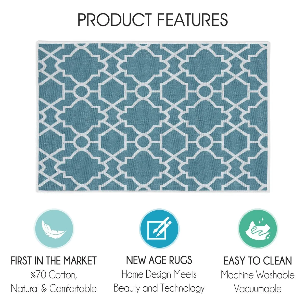 SussexHome Non-Skid Ultra-Thin Area Rugs for Laundry Room. Entryway. Bathroom and Kitchen - Washable Multipurpose Floor Mat