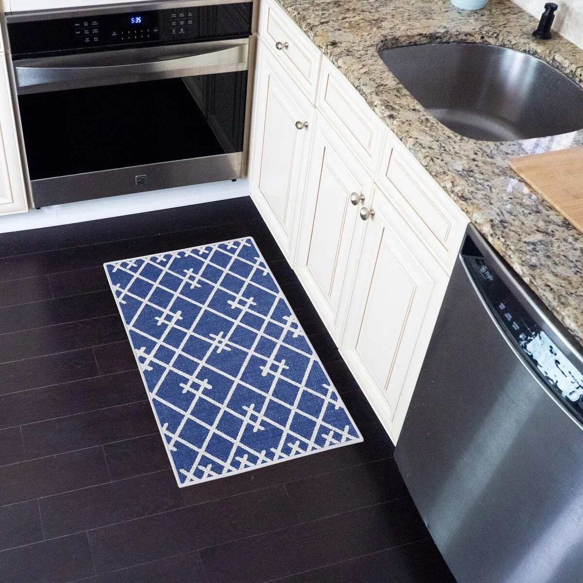 SussexHome Non-Skid Ultra-Thin Area Rugs for Laundry Room. Entryway. Bathroom and Kitchen - Washable Multipurpose Floor Mat