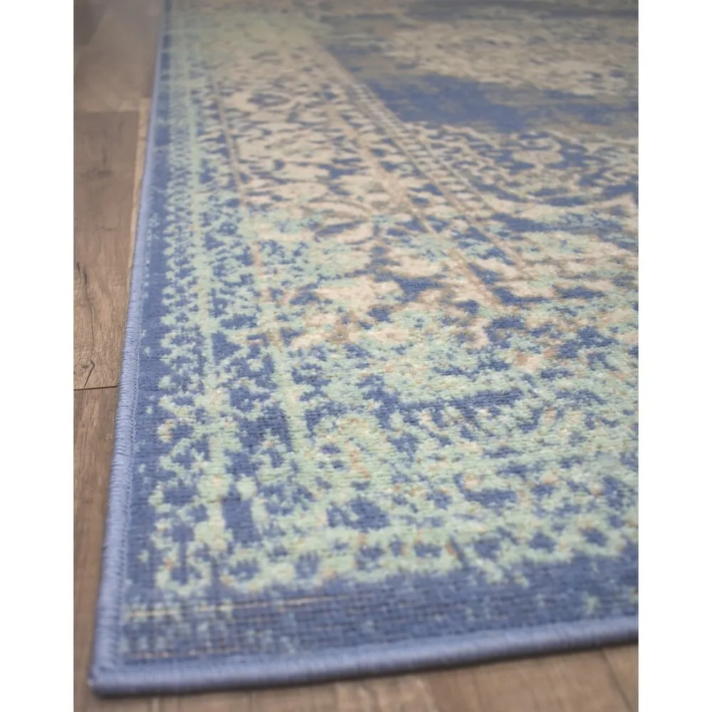 The Curated Nomad Ingleside Cerulean Vintage Transitional Rug
