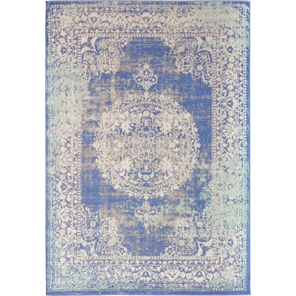 The Curated Nomad Ingleside Cerulean Vintage Transitional Rug