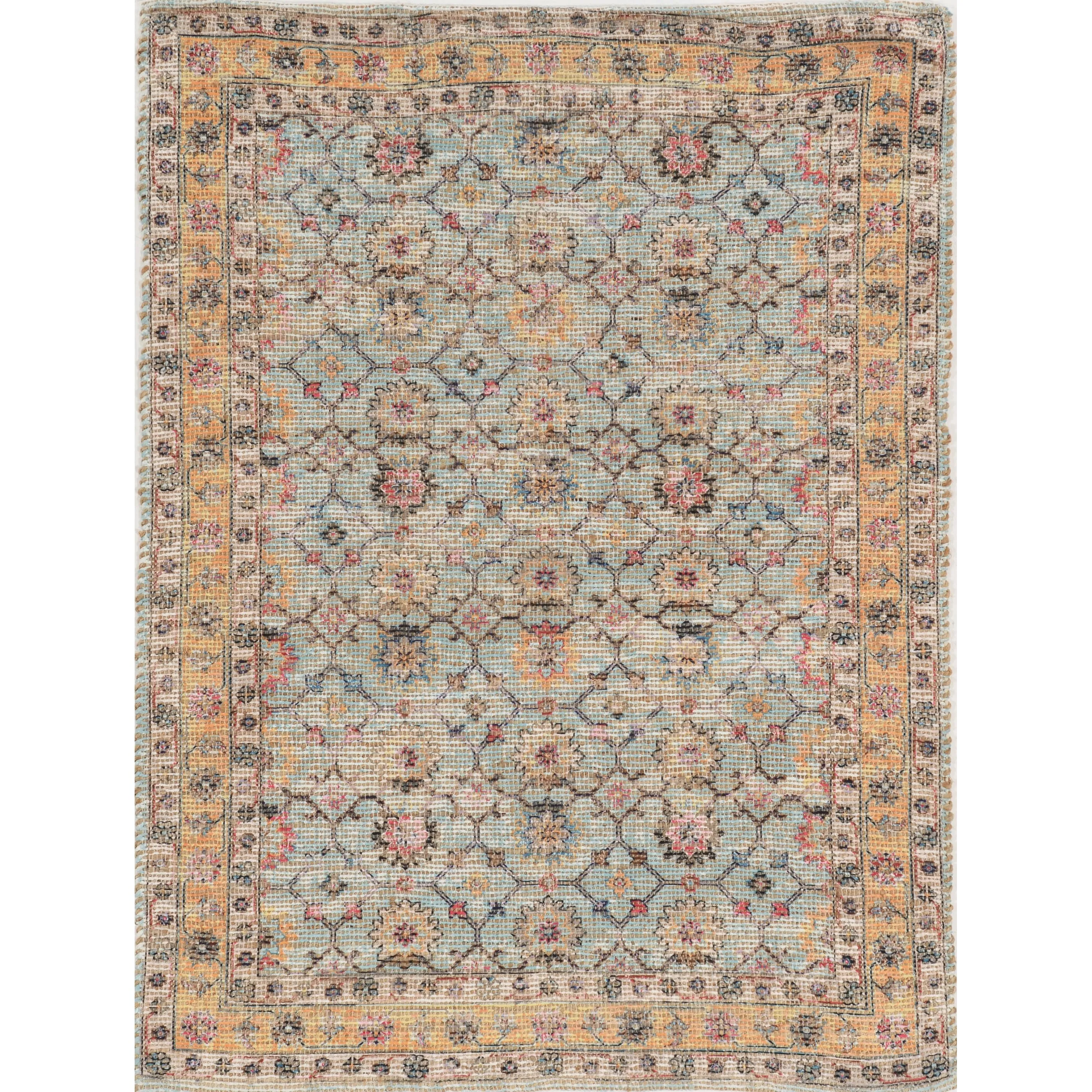 The Curated Nomad Lamartine Hand-woven Jute Floral Medallion Area Rug
