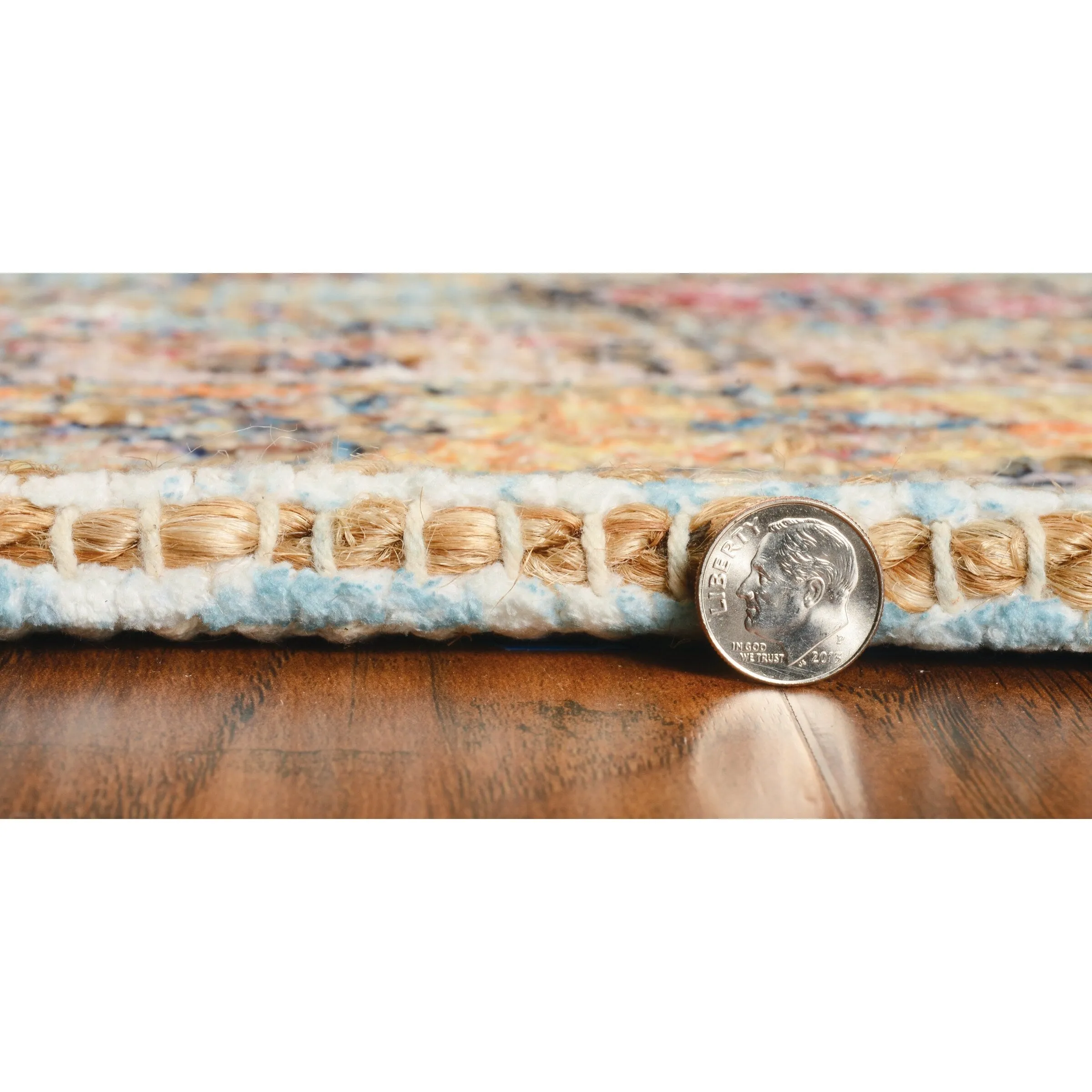 The Curated Nomad Lamartine Hand-woven Jute Floral Medallion Area Rug