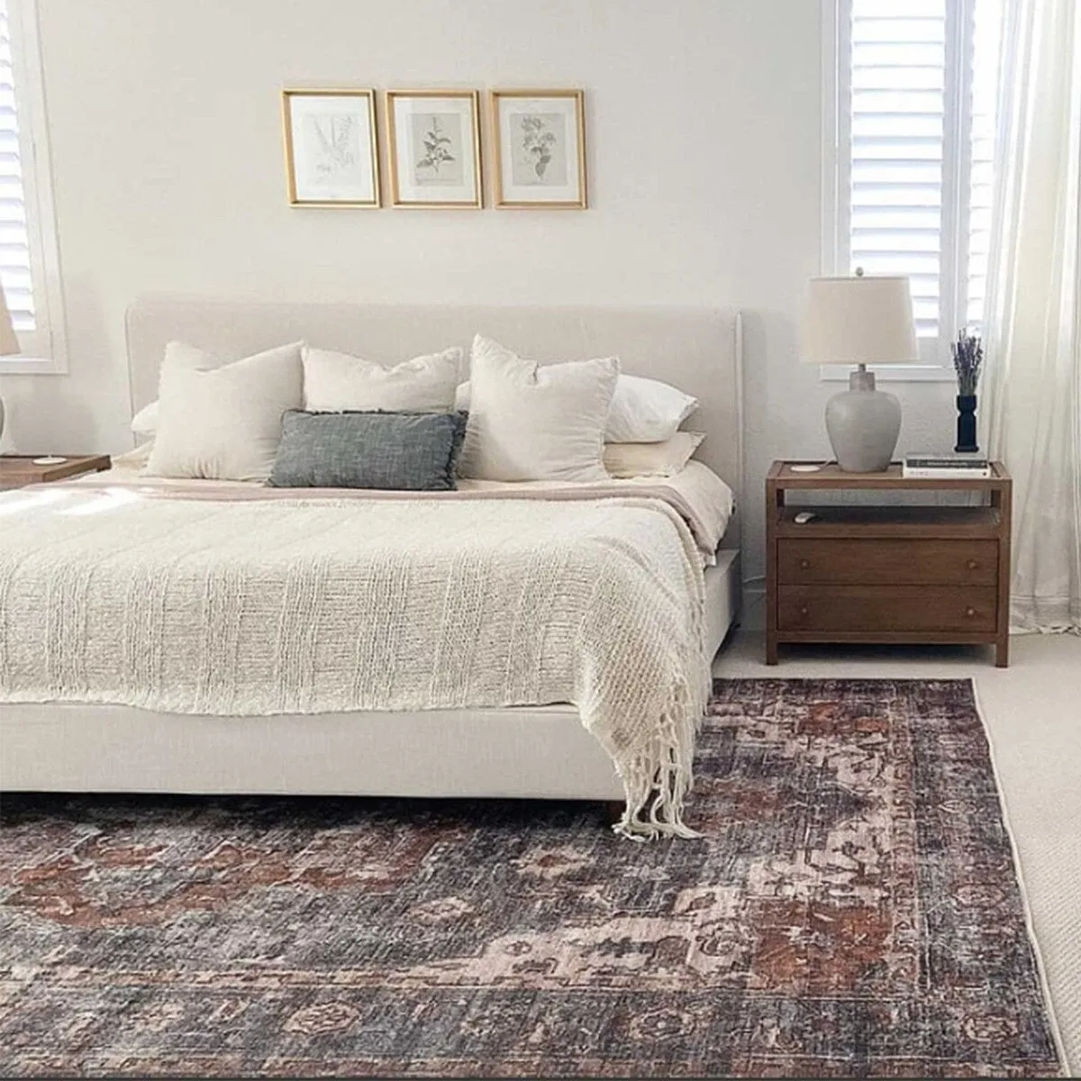 The Rug Collective Distressed Vintage Cezanne Blush Machine Washable Area Rug