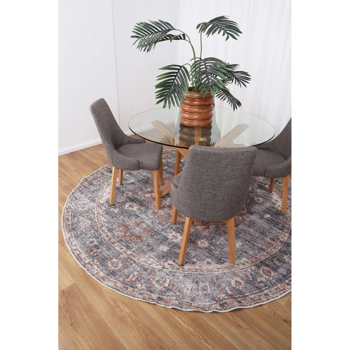 The Rug Collective Distressed Vintage Cezanne Blush Machine Washable Area Rug
