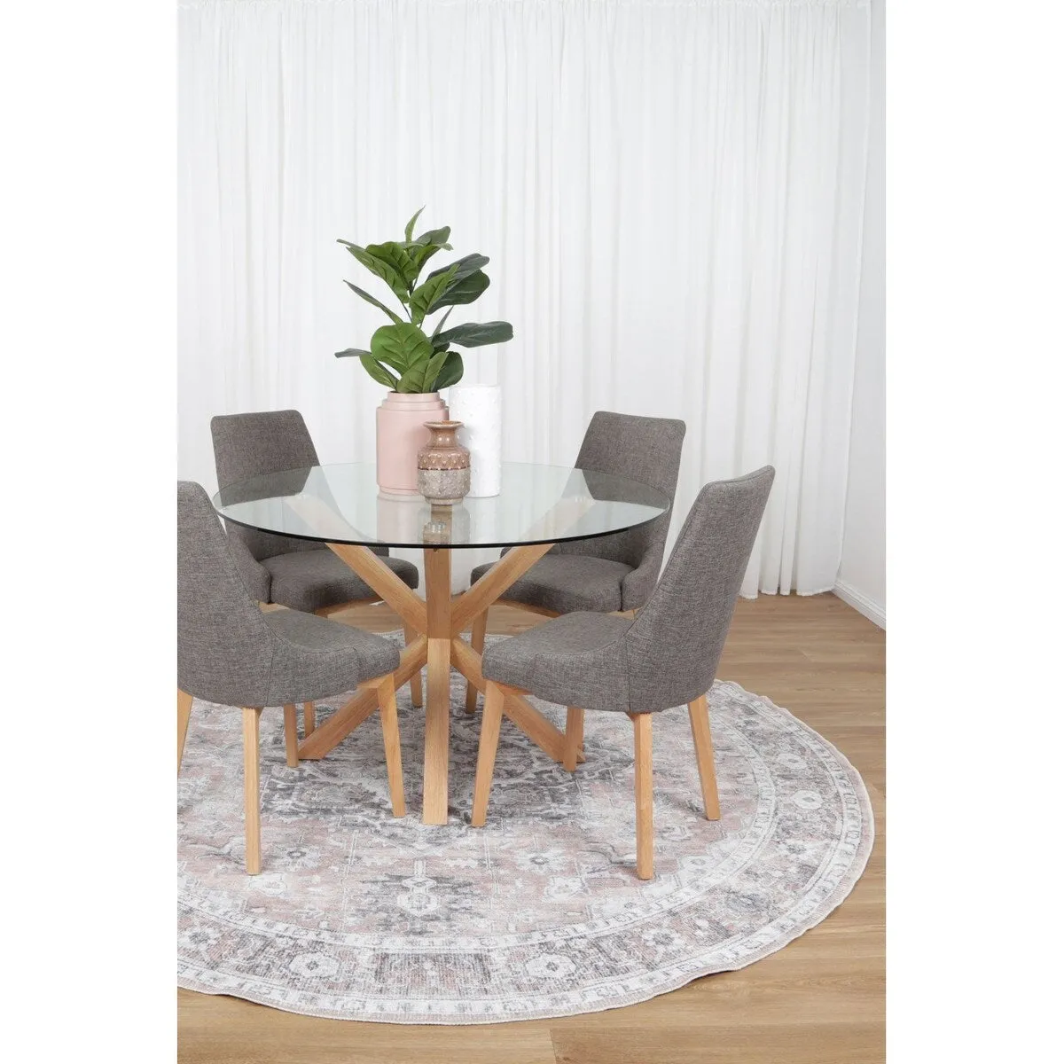 The Rug Collective Distressed Vintage Cezanne Blush Machine Washable Area Rug
