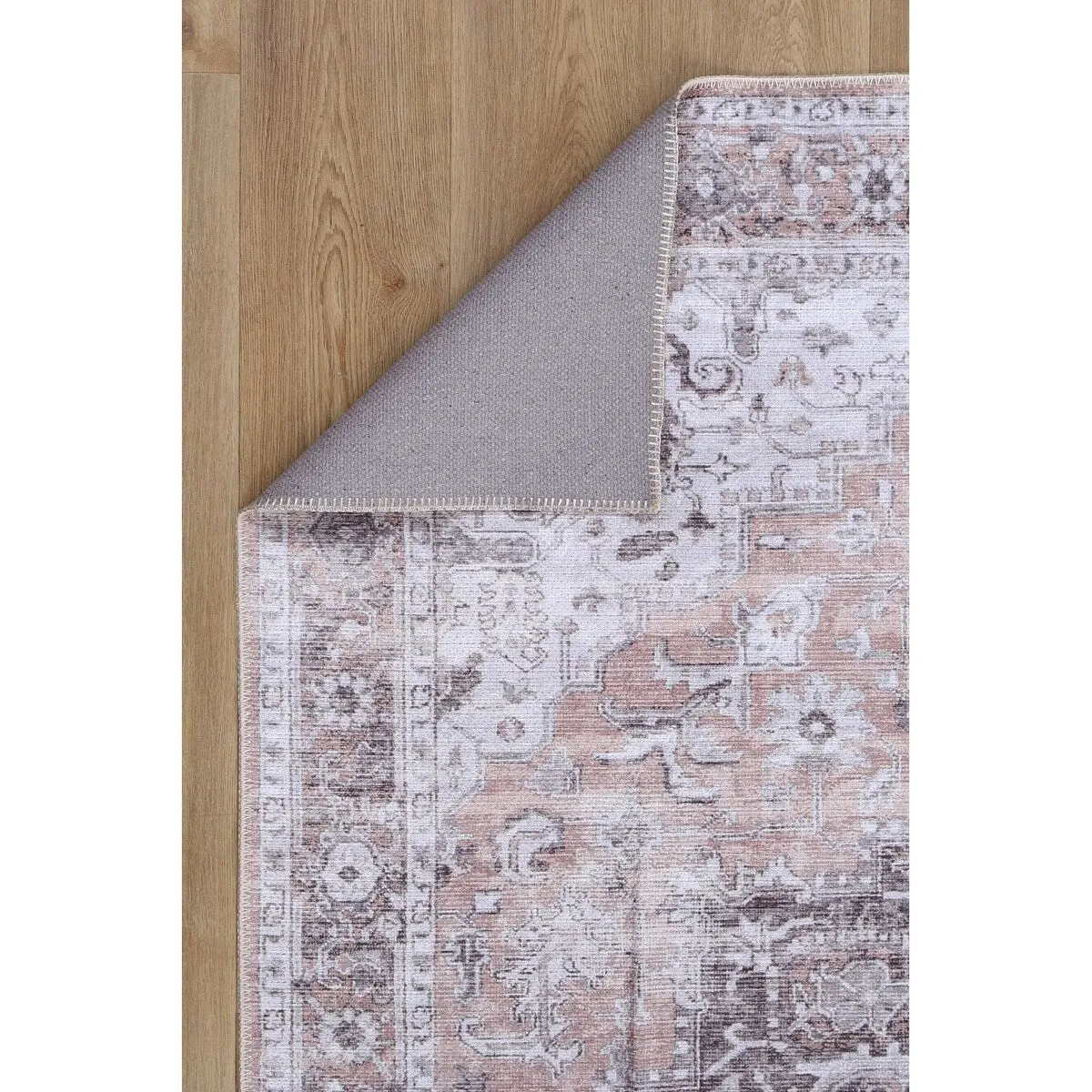 The Rug Collective Distressed Vintage Cezanne Blush Machine Washable Area Rug