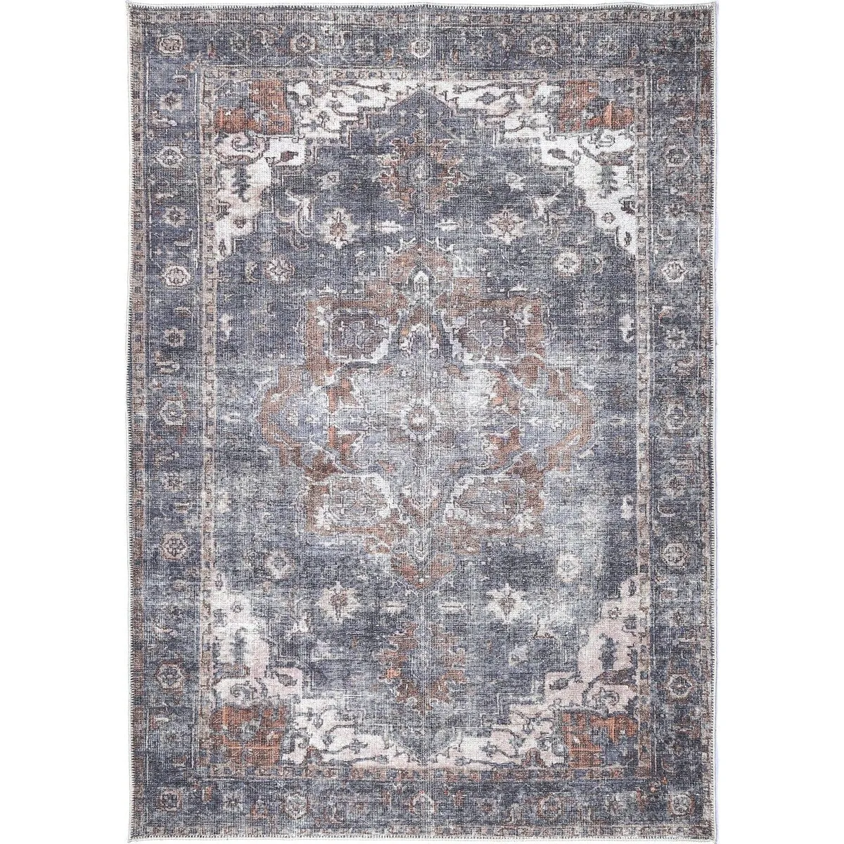 The Rug Collective Distressed Vintage Cezanne Blush Machine Washable Area Rug