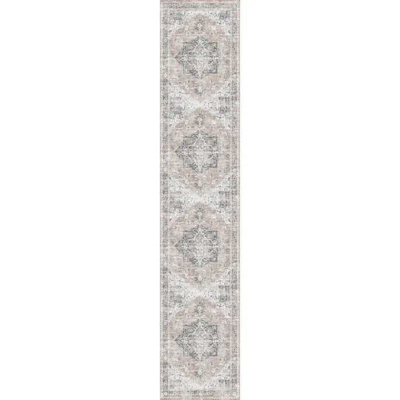 The Rug Collective Distressed Vintage Cezanne Blush Machine Washable Area Rug