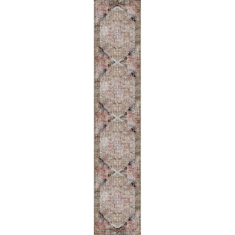 The Rug Collective Distressed Vintage Derya Multi Machine Washable Area Rug