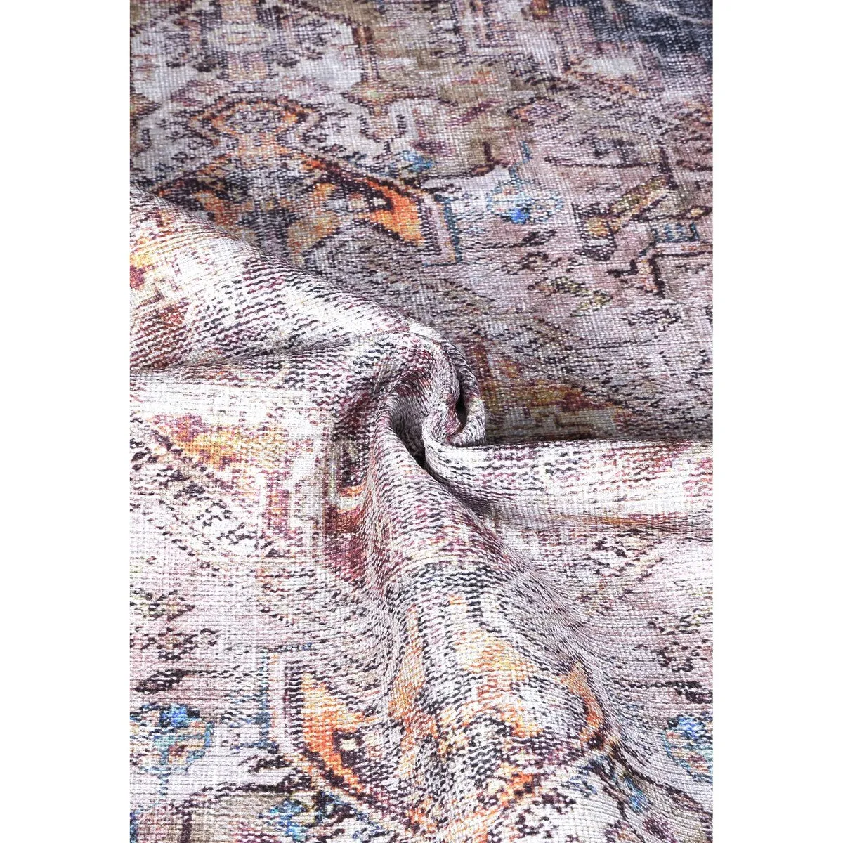 The Rug Collective Distressed Vintage Derya Multi Machine Washable Area Rug