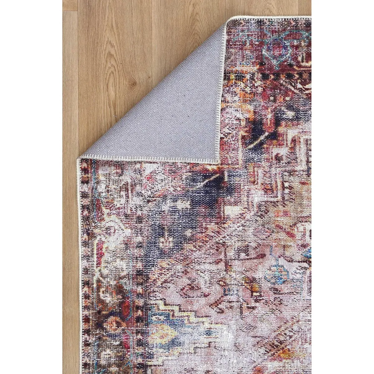 The Rug Collective Distressed Vintage Derya Multi Machine Washable Area Rug