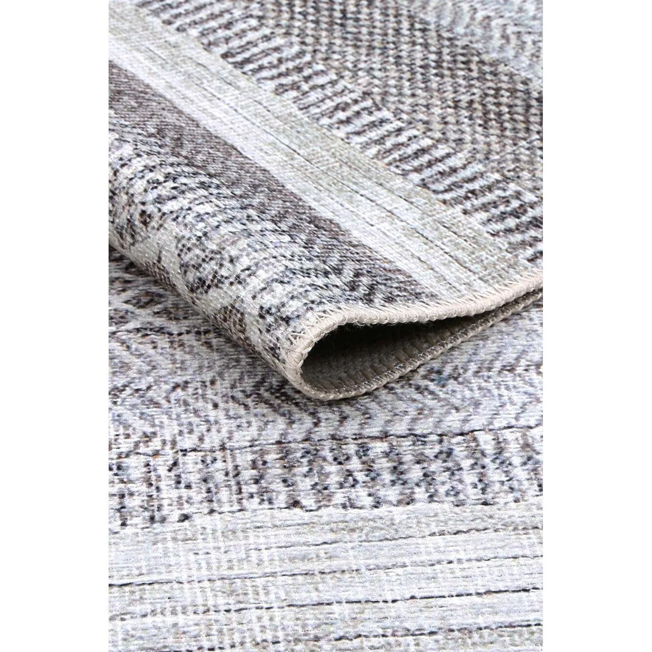 The Rug Collective Kalahari Shadows Ash Machine Washable Area Rug