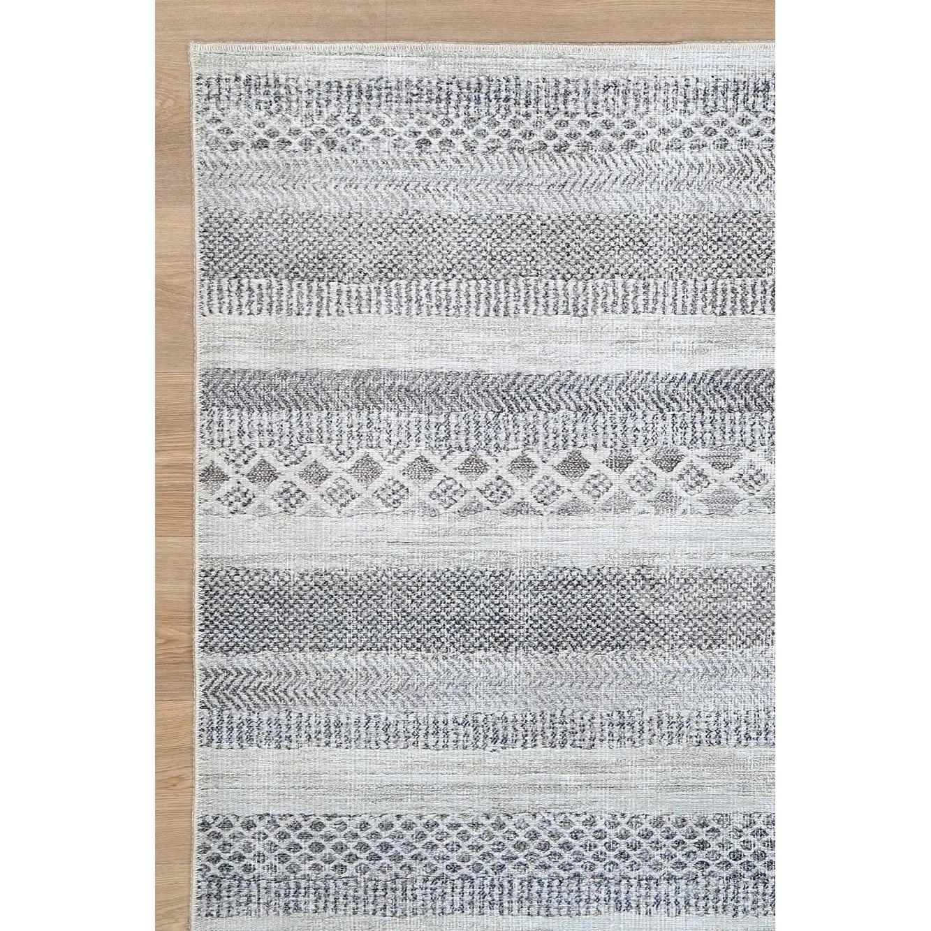 The Rug Collective Kalahari Shadows Ash Machine Washable Area Rug