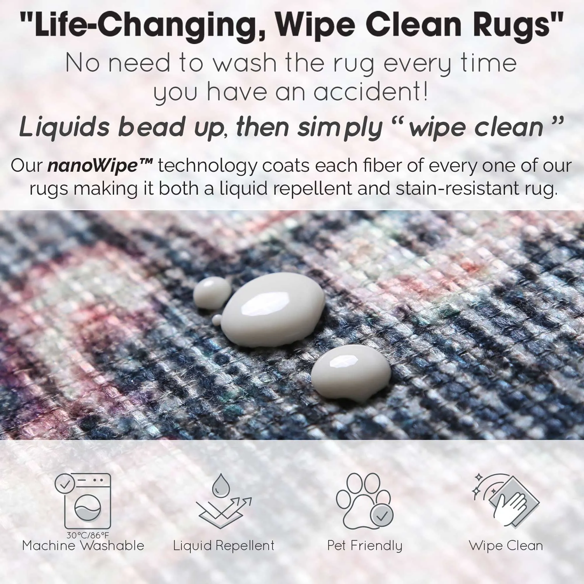 The Rug Collective Kalahari Shadows Ash Machine Washable Area Rug