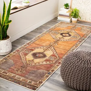 Toccoa Printed Medallion Hallway Runner