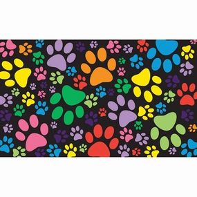 Toland Puppy Paws 18x30 Colorful Pet Floor Mat