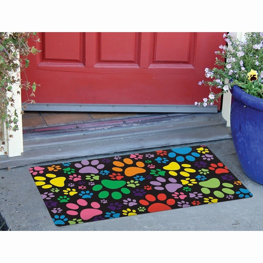 Toland Puppy Paws 18x30 Colorful Pet Floor Mat